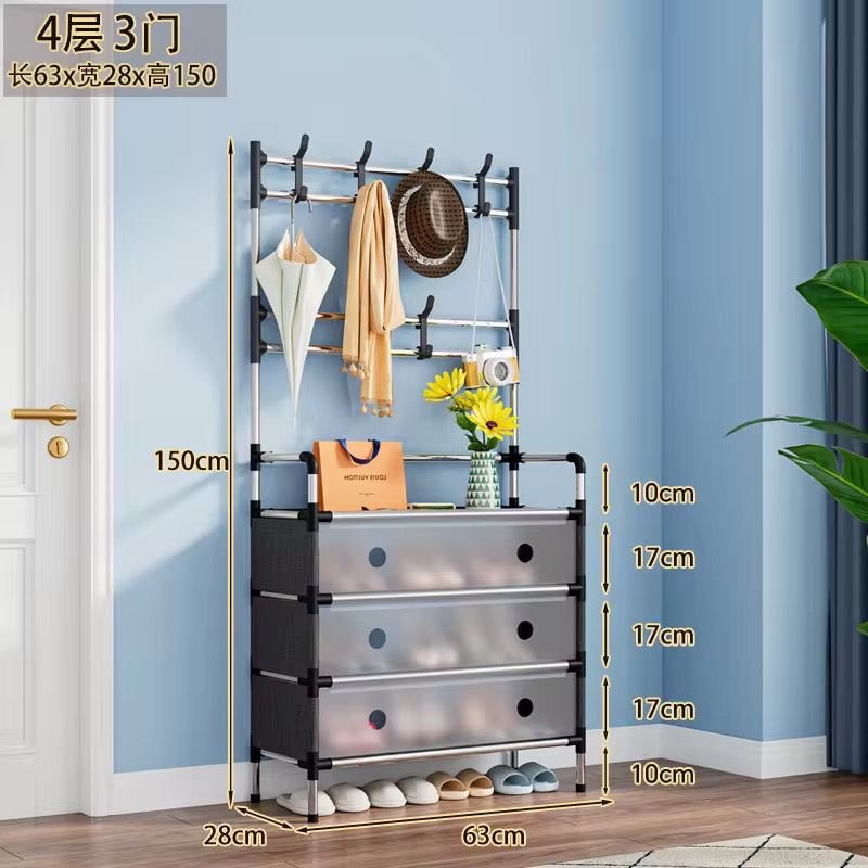 Vestiaire d'Entrée Multifonction – Porte-Manteau et Meuble à Chaussures Intégré
